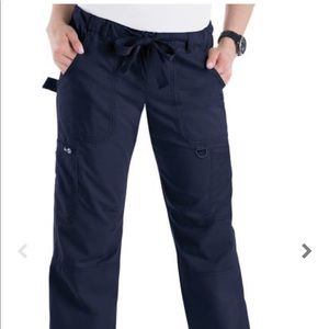 Navy Koi Scrub Pants